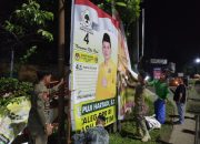 Bawaslu Kukar Bersama Tim Gabungan Tertibkan Alat Peraga Kampanye