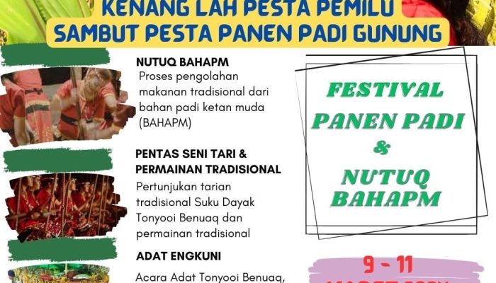Festival Panen Padi dan Nutuq Baham jadi Kalender Event Dispar, Bakal Kembali Digelar Maret 2024