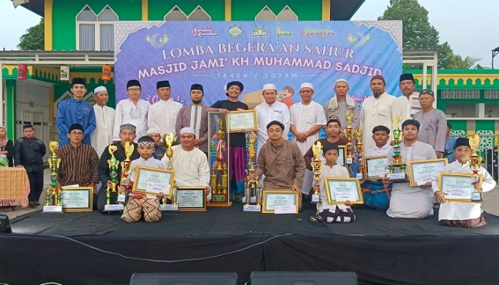 Kemeriahan Lomba Begera’an Sahur di Masjid Jami’ KH Muhammad Sadjid, Diikuti 11 Peserta