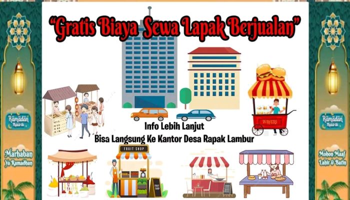 Bulan Ramadhan, Pemdes Rapak Lambur Siapkan Pasar Ramadhan