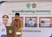 Pj Gubernur Kaltim Lakukan Groundbreaking Pembangunan Fasilitas Manasik Haji