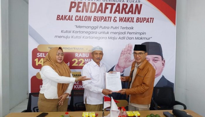 Maju Bertarung Pilkada Kukar, Alif Turiadi Mendaftar Bacalon Bupati ke Partai Gerindra