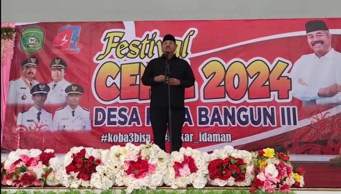 Bupati Kukar Buka Festival Cenil 2024, Peringati HUT ke-41 Desa Kota Bangun III
