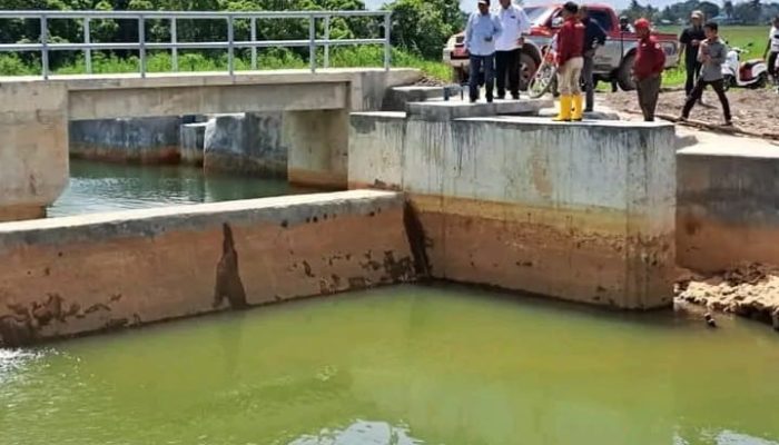 Tinjau Bendungan Marangkayu yang Jebol, Kades Semanko Berharap Segera Dibangun