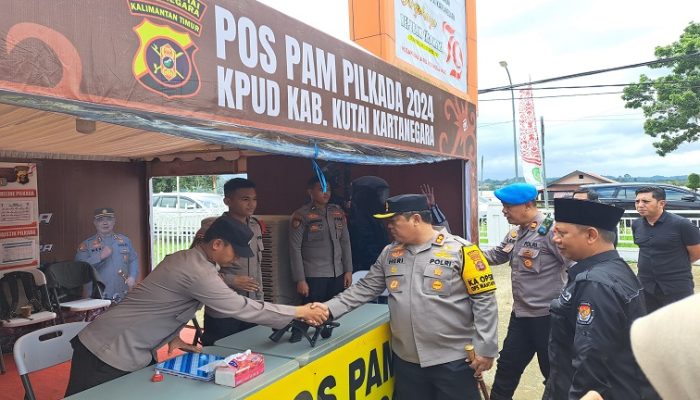 Kapolres Kukar Lakukan Pengecekan Pengamanan Pendaftaran Bacalon Pilkada 2024