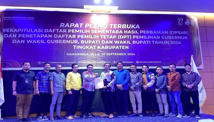 DPT Pilkada Kukar 2024 Ditetapkan 552.469 Pemilih