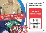 Serentak, Peserta Didik SMP Kukar Akan Jalani Asesmen Nasional Mulai 9 September 2024