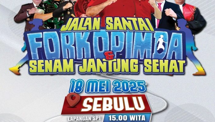 Jalan Santai dan Senam Jantung Sehat Forkopimda Kembali Digelar di Sebulu