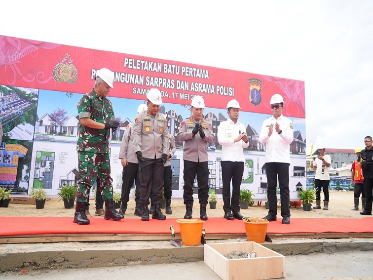 Pembangunan Aspol Gelatik Dimulai, Dukung Stabilitas Keamanan Menyongsong IKN 1 Peletakan batu pertama