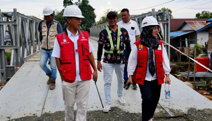 Tinjauan Pembangunan Jembatan Jongkang: Jembatan Bailey Siap Digunakan untuk Pengalihan Arus