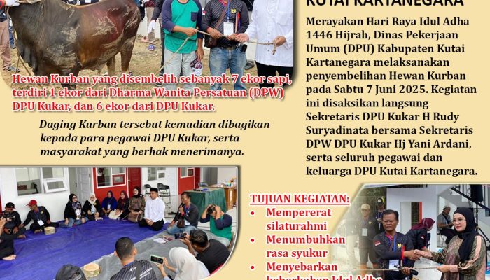 Kegiatan Penyembelihan Hewan Kurban Dinas PU Kukar