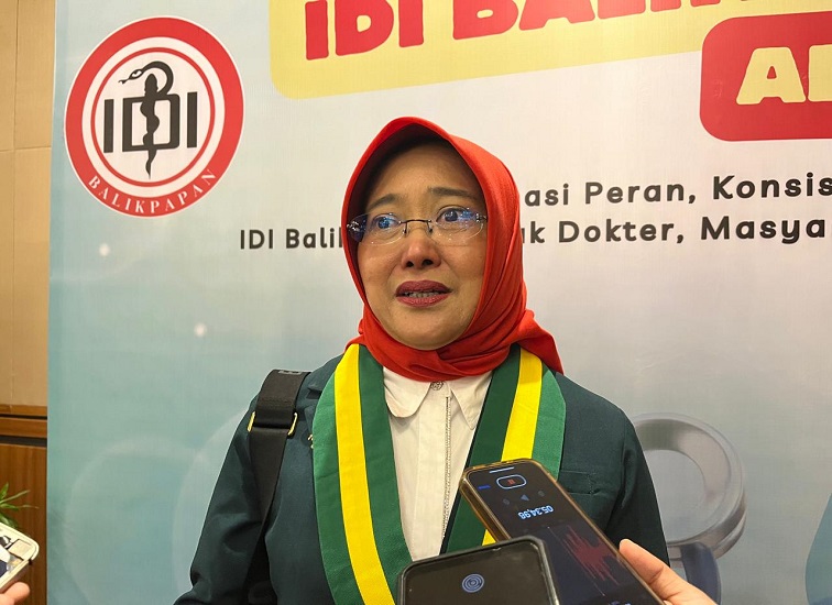 Ketua Ikatan Dokter Indonesia  Kota Balikpapan, dr. Andi Sri Juliarty.(Teks foto: Sulastri).