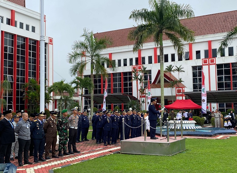 Apel Hari Perhubungan Nasional Tahun 2025 di Halaman Kantor Bupati Kukar (and/dutakaltimnews.com)
