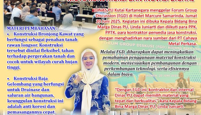 FGD Dinas PU Kukar: Peningkatan Mutu Konstruksi Dan Inovasi Digital