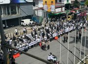 Aksi Damai Bela Palestina, Puluhan Personel Polresta Balikpapan Dikerahkan untuk Pengamanan