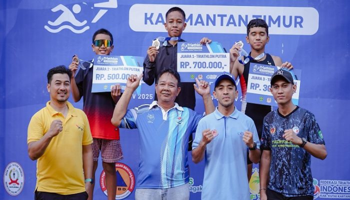 Kukar Sukses Sumbang 6 Medali di Kejurprov Triathlon Kaltim 2025