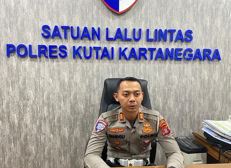 Kasat Lantas Polres Kukar, AKP Ahmad Fandoli. (Irvan/dutakaltimnews.com)