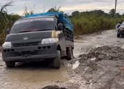 Poros Penghubung Kenohan–Kota Bangun Berlumpur dan Rusak Parah