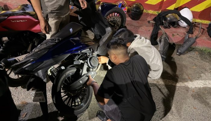 Polresta Balikpapan Tertibkan Knalpot Brong, Tujuh Motor Diamankan Saat Patroli