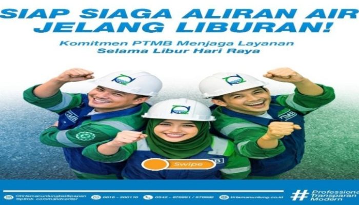 PTMB Jamin Pasokan Air Tetap Lancar Selama Lebaran, Produksi Digenjot 24 Jam