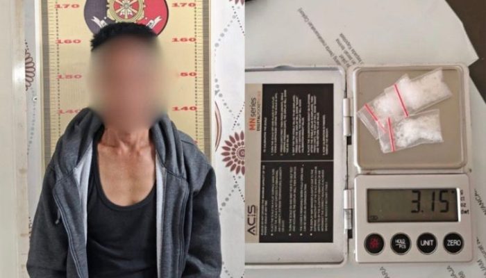Polsek Kota Bangun Amankan Pria 51 Tahun, Tiga Paket Sabu Disita
