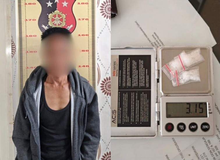 Pelaku dan Barang Bukti Saat di Amankan Petugas. (Dok. Polsek Sebulu)