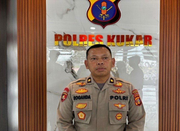 Kabag Ops Polres Kukar, Kompol Roganda. (Irvan/dutakaltimnews.com)