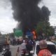 Kebakaran kios penjual bahan bakar eceran di RT 12, Kelurahan Kariangau, Kecamatan Balikpapan Barat, pada Senin (30/3/2026).(Teks foto: Ist/Dutakaltimnews.com).