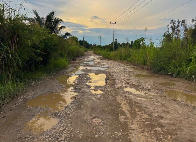 Kondisi Jalan di Kecamatan Kenohan. (Dok. Regy)