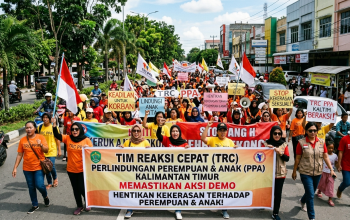 Ilustrasi Aksi Demo TRC PPA Provinsi Kalimantan Timur, (Istimewa)