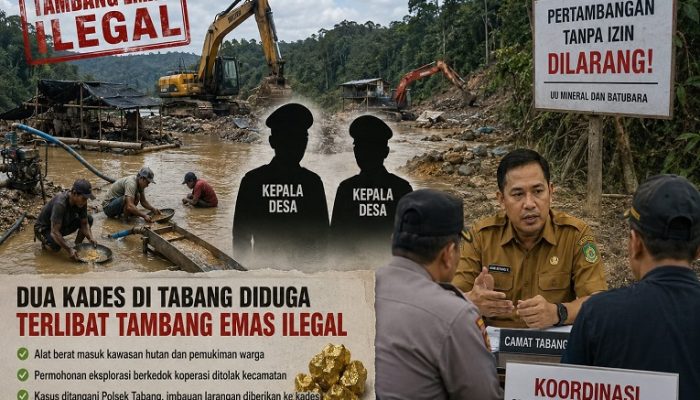 Dua Kades di Tabang Diduga Terlibat Tambang Emas Ilegal, Kecamatan Dorong Penanganan Hukum dan IPR