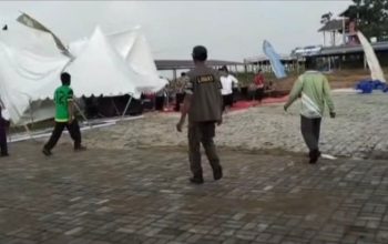 Arena MTQ XIII di Desa Bendang Raya Kecamatan Tenggarong di Terjang Angin Puting Beliung. (Istimewa)