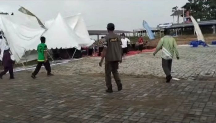 Arena MTQ XIII di Desa Bendang Raya di Terjang Puting Beliung, Dua Dewan Hakim Terluka