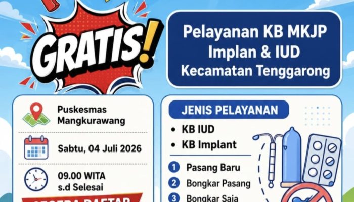 Momentum Harganas ke-73, Puskesmas Mangkurawang Layani Pemasangan KB Jangka Panjang Gratis