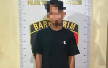 15 Paket Sabu Siap Edar Digagalkan, Polisi Ringkus Pria di Desa Kerta Buana 3 Pelaku Saat di Amankan Petugas Kepolisian. (Dok. Polsek Tenggarong Sebrang)