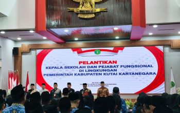 Pelantikan Kepala Sekolah Jenjang PAUD, SD, SMP di Kukar, Kamis (9/7/2026), (Foto : Andri/dutakaltimnews.com)