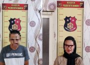 Dua Pelaku Saat di Amankan Petugas Kepolisian. (Dok. Polsek Kota Bangun).