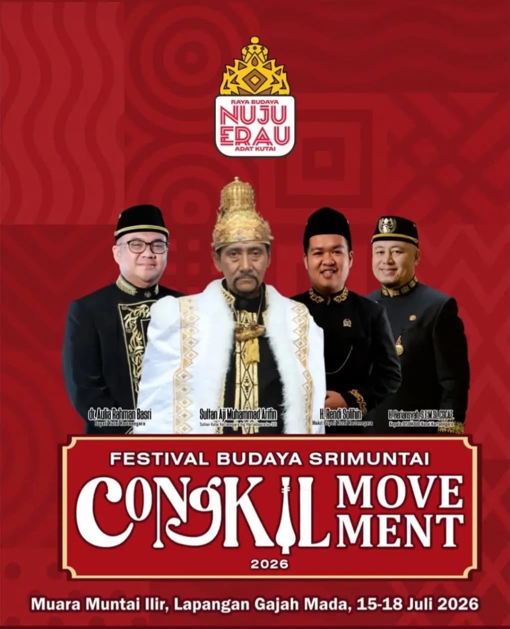 Festival Budaya Srimuntai Congkil Movement 2026 akan digelar di Lapangan Gajah Mada, Muara Muntai Ilir, pada 15–18 Juli 2026. (Dok. Disdikbud Kukar)