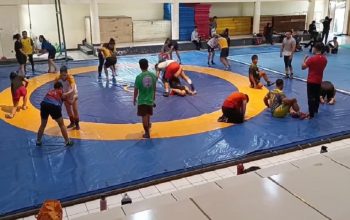 Suasana Latihan Atlet Gulat Kukar. (Dok. Gulat Kukar)
