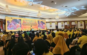 Musda Ke-XI DPD Partai Golkar Kukar, bertempat di hotel grand elty singgasana Tenggarong, Senin (31/8/2026), (Foto : Andri/dutakaltimnews.com)