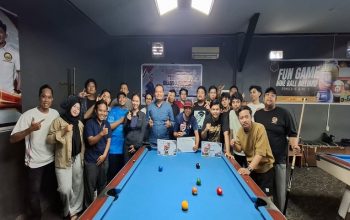 Suasana Turnamen Biliar PWI Kukar (Dok. PWI Kukar)