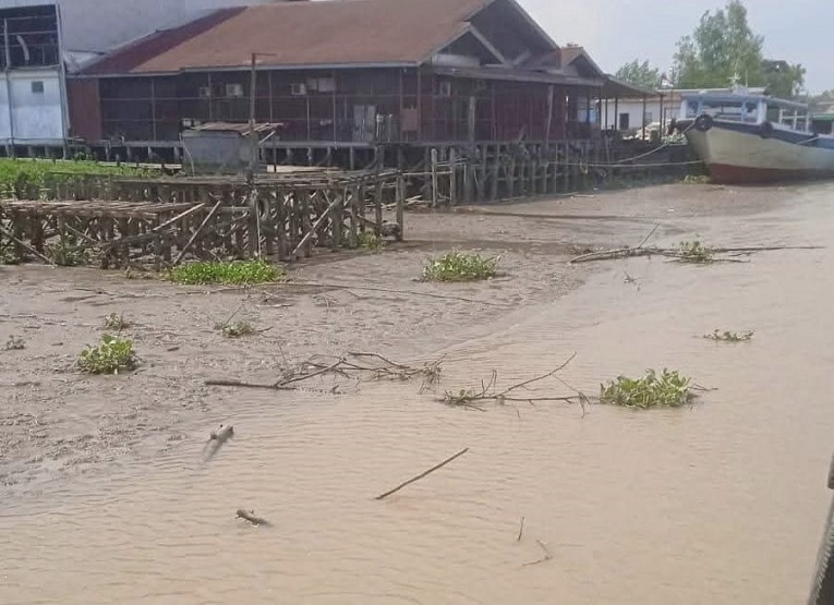 Kondisi Air Surut di Wilayah Hulu Kukar (Istimewa)