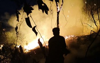 Kebakaran di Jalan Kawasan RT 05, Kelurahan Jawa, Kecamatan Sangasanga. (Dok. Disdamkarmatan Kukar)