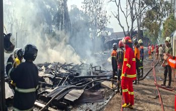 Kondisi Rumah Usai Kebakaran Jalan Gerbang Dayaku RT 12 Gang 03, Desa Bakungan, Kecamatan Loa Janan. (Dok. Disdamkarmatan Kukar)