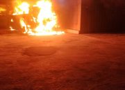 Kebakaran Sebuah rumah di Desa Loleng, Kecamatan Kota Bangun. (Dok. Disdamkarmatan Kukar)