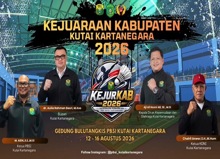 Kejurkab Bulutangkis Kukar 2026 Digelar 12–16 Agustus. (Dok. PBSI Kukar)
