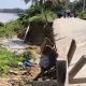Kondisi Jalan Longsor di Desa Batuq Kecamatan Muara Muntai (Dok. Pemdes Batuq)