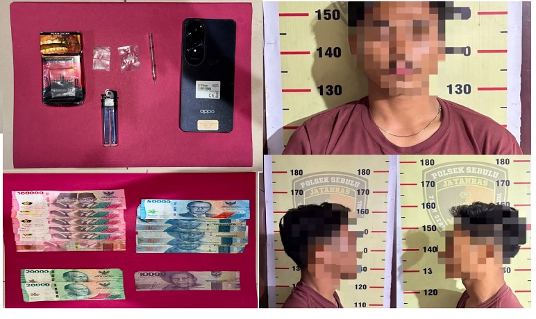 Pelaku Saat di Amankan Petugas Kepolisian. (Dok. Polsek Sebulu)