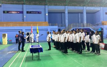 Pelantikan Pengurus Persatuan Bulutangkis Seluruh Indonesia (PBSI) Kabupaten Kutai Kartanegara periode 2026-2030. (Irvan/dutakaltimnews.com)