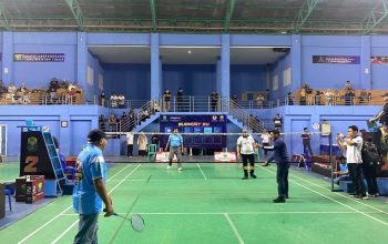 Pembukaan Kejurkab Persatuan Bulutangkis Seluruh Indonesia (PBSI) Kutai Kartanegara Tahun 2026. ((Irvan/dutakaltimnews.com)